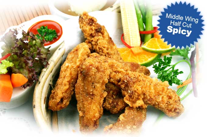 Coated Middle Wing Half Cut Spicy Coated Middle Wing Half Cut Spicy